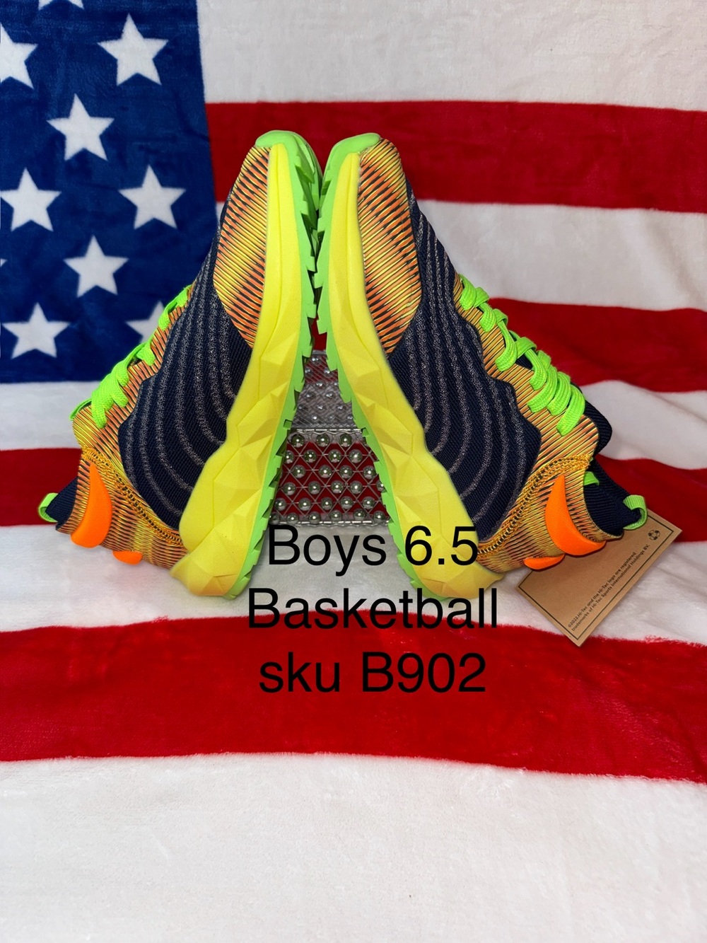 Hi-Tec Boys 6 1/5, Women’s Neon Yellow & Orange Athletic (Basketball) Sneakers